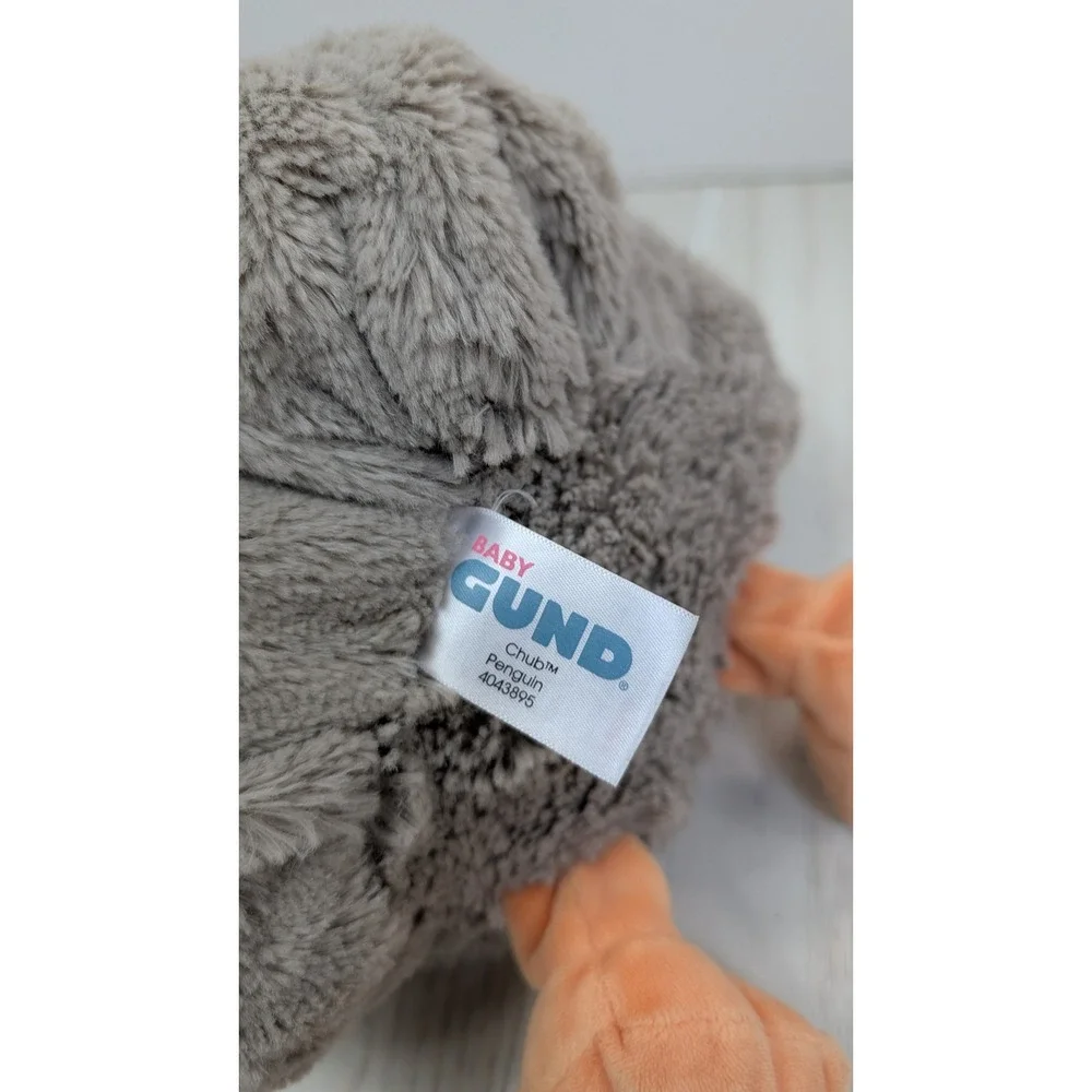 Baby Gund Chub Penguin Plush Gray White 4043895 round Soft Stuffed Animal